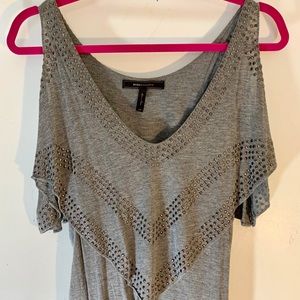 BCBG Keyhole Cape Top